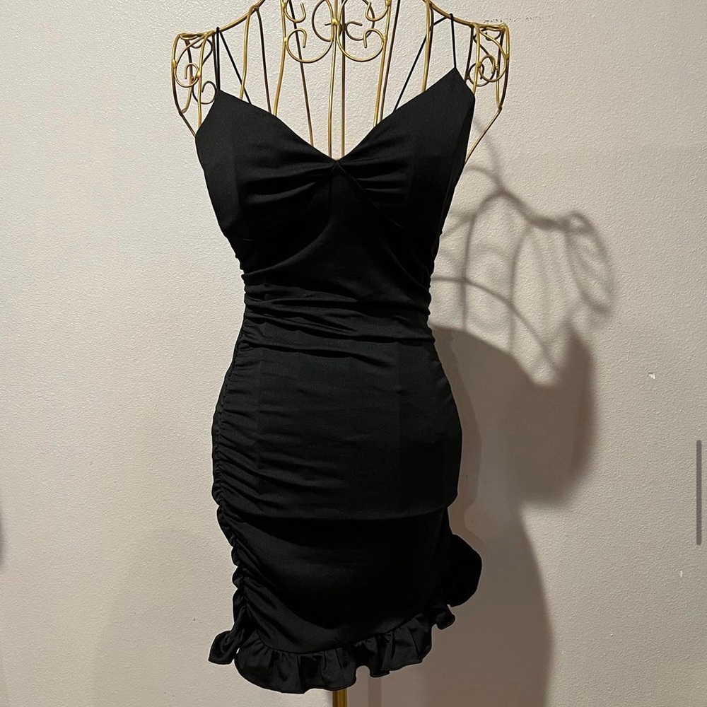 Black mini dress, size small brand new